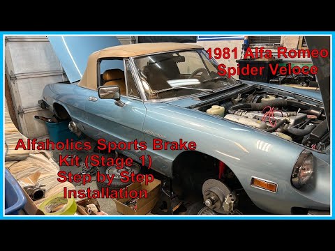 1981 Alfa Romeo Spider Veloce, Alfaholics Sports Brake Package (Stage 1), Installation Step by Step