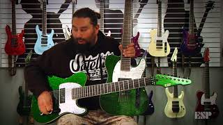 Video thumbnail for ESP Guitars: Stephen Carpenter (Deftones) SCT-607B Green Sparkle by ESP Guitars USA