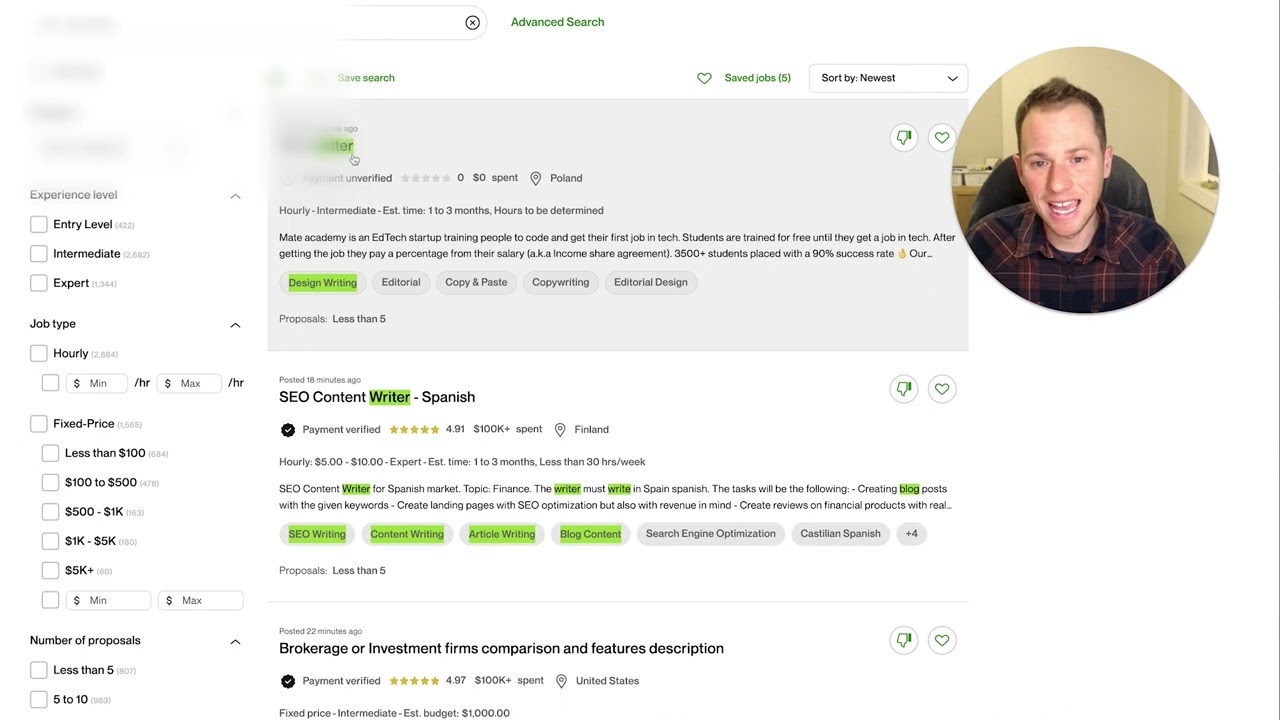 Freelance Writer Pivots Profile to Earn $125/hour