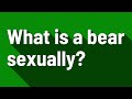 What is a bear sexually?