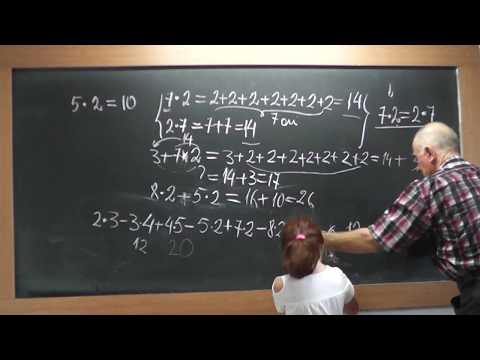 1/2 1732 Clasa 1 - Tabla inmultirii cu 2 Ordinea efectuarii operatiilor Romana si Engleza cu Maria