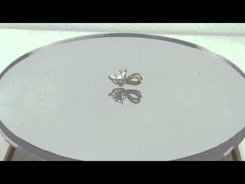 Vintage 0.50 CT 14K Yellow Gold Diamond Heart Pendant I-J / SI Certified