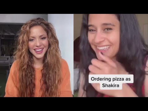 Shakira REACTS to Viral Impression of Her Ordering a Pizza