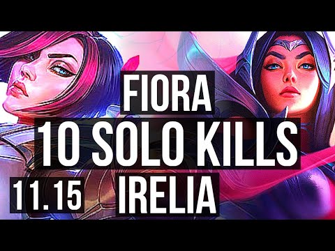 FIORA vs IRELIA (TOP) | Rank 1 Fiora, 10 solo kills, Rank 7, 66% winrate | TR Challenger | v11.15