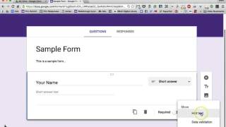 Google Forms video