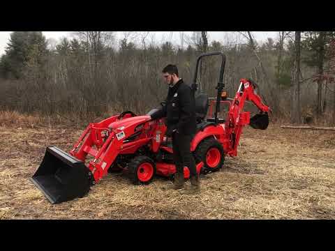 Kioti CS2220 HST Tractor Loader Backhoe Mid Mower - Full Walkthru