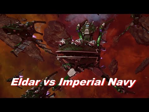 Eldar vs Imperial Navy! Rank 96, Heroic Difficulty, 1500 Points - Battlefleet Gothic Armada