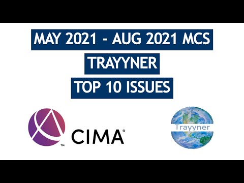 CIMA MCS Trayyner Top Ten Issues - May & August 2021