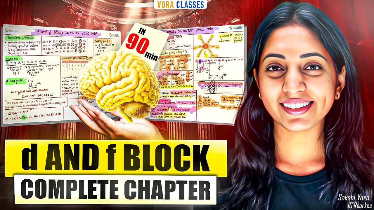 D and F Block Elements in 90 mins || Mind Map || Full Chapter Revision || JEE 2026