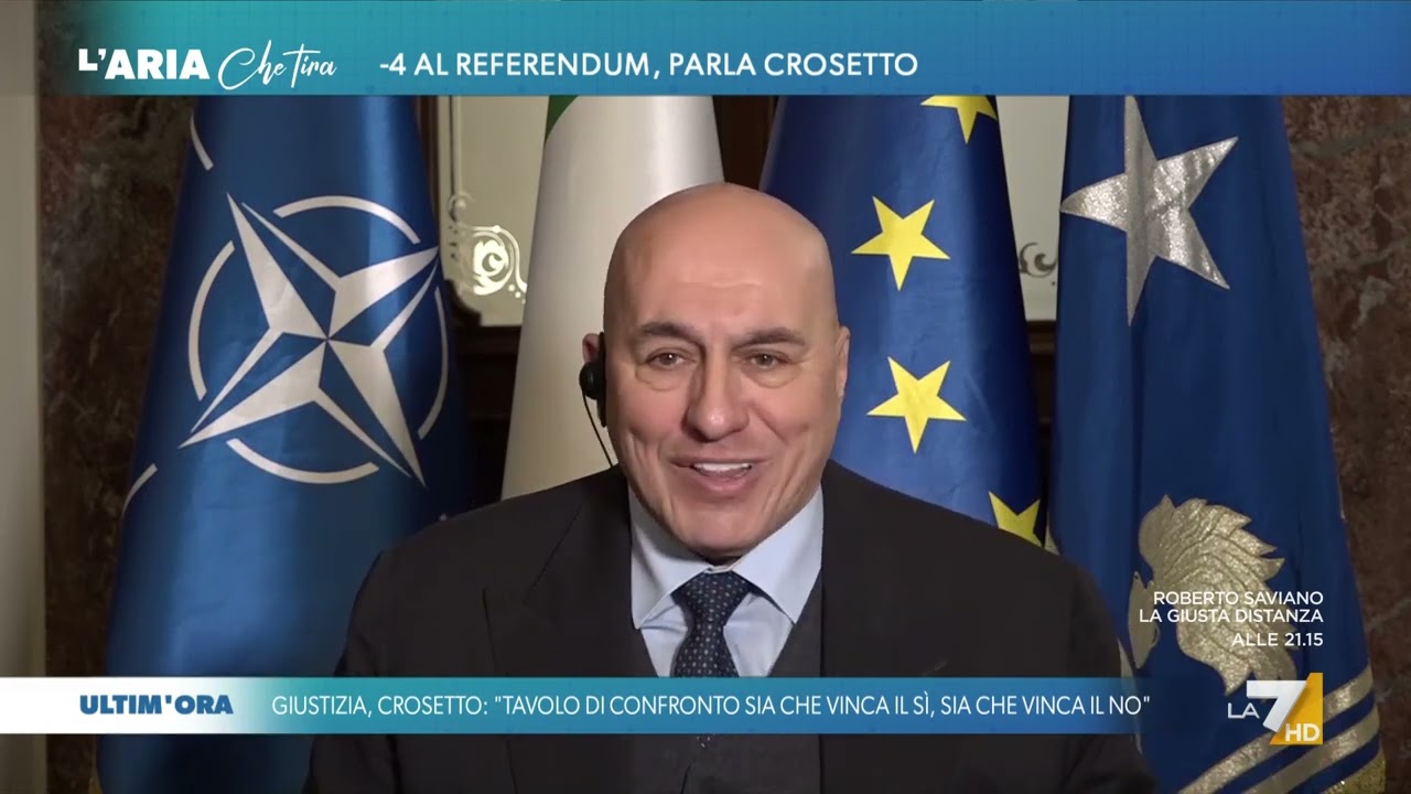 Referendum Giustizia, Crosetto: "Serve tavolo di confronto. Al referendum di Renzi votai SI"