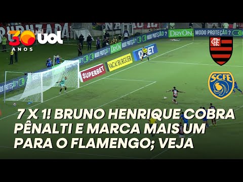 BRUNO HENRIQUE COBRA PÊNALTI E FAZ FLAMENGO 7 X 1 SAMPAIO CORRÊA; VEJA O GOL