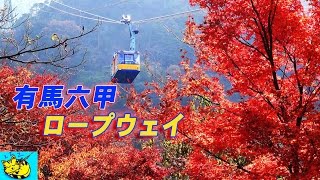 preview picture of video '[ザ・マウンティンビュー]六甲有馬ロープウエ－　紅葉谷越え.　The view from the ropeway from Mt.Rokko to Arima Spa.'