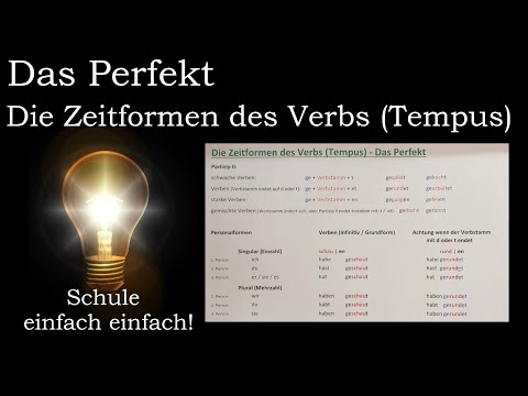Das Perfekt | Zeitformen des Verbs (Tempus) | Verwendung&Bildung | starke/schwache, gemischte Verben