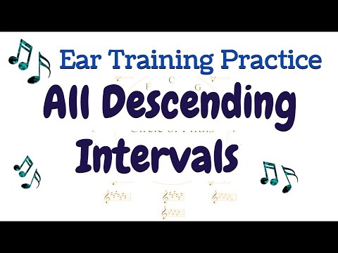 Descending Intervals - Ear Training Practice (Music Theory)