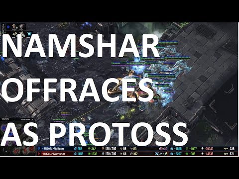 Starcraft 2 - Offracing Pro! - PvZ - Namshar vs Railgan on Acid Plant