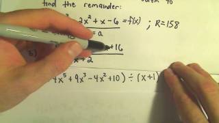 The Remainder Theorem - Example 1