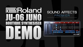 Video thumbnail for Roland JU-06 Juno Boutique Synthesiser Overview Guide by Sound Affects