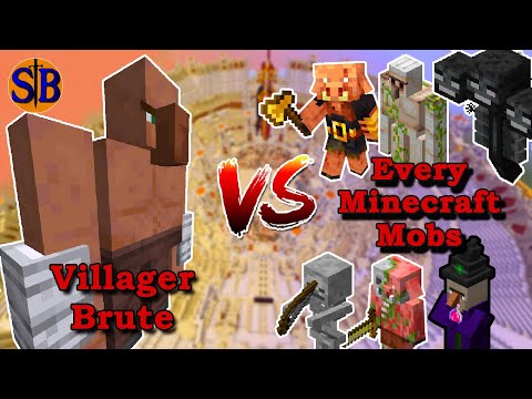 Villager Brute vs Every Minecraft Mobs | Minecraft mob battle