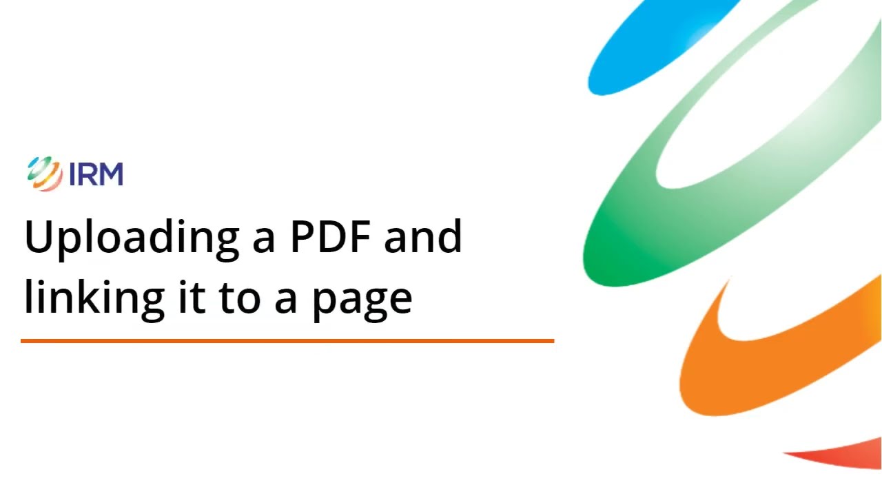 Uploading a PDF and linking it to a page