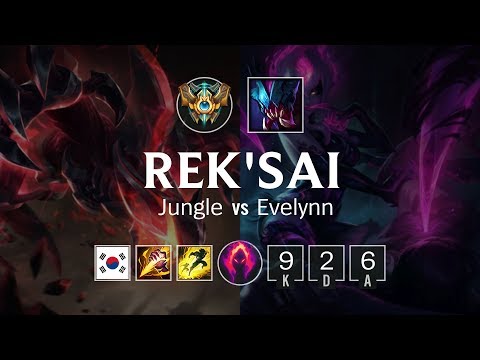 Rek'Sai Jungle vs Evelynn - KR Challenger Patch 8.23