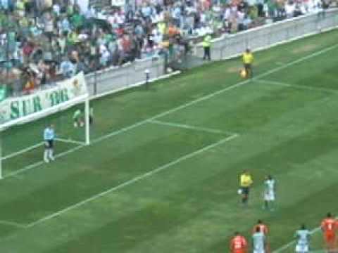 Gol de penalti de Sergio Garcia(betis) marca al Recreativo de Huelva