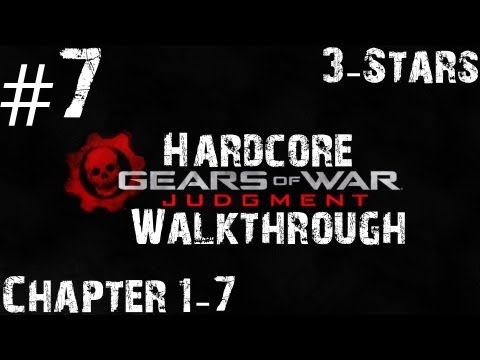 Gears Of War Judgment - Hardcore Walkthrough - Chapter 1 - Part 7 - Archives - 3 Stars T