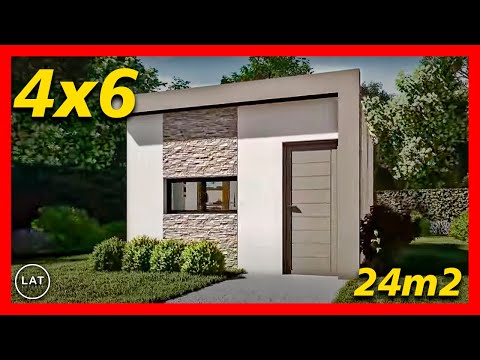 Plano de casa 4x6 metros moderna | Small house design 4x6