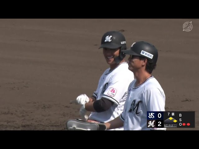 【ファーム】貴重な追加点!! マリーンズ・石川慎吾 レフトへのタイムリーヒットを放つ!! 2024年6月1日 千葉ロッテマリーンズ 対 東京ヤクルトスワローズ