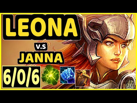 DREAMER ACE (LEONA) vs JANNA - 6/0/6 KDA BOTTOM SUPPORT GAMEPLAY - EUW Ranked MASTER