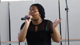 Nasiya Robinson singing Get Here- Oleta Adams