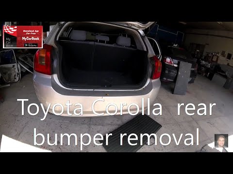 Toyota Corolla 2000-2007 rear bumper removal