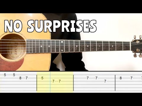 Radiohead - No Surprises (Guitar Tutorial Tab)