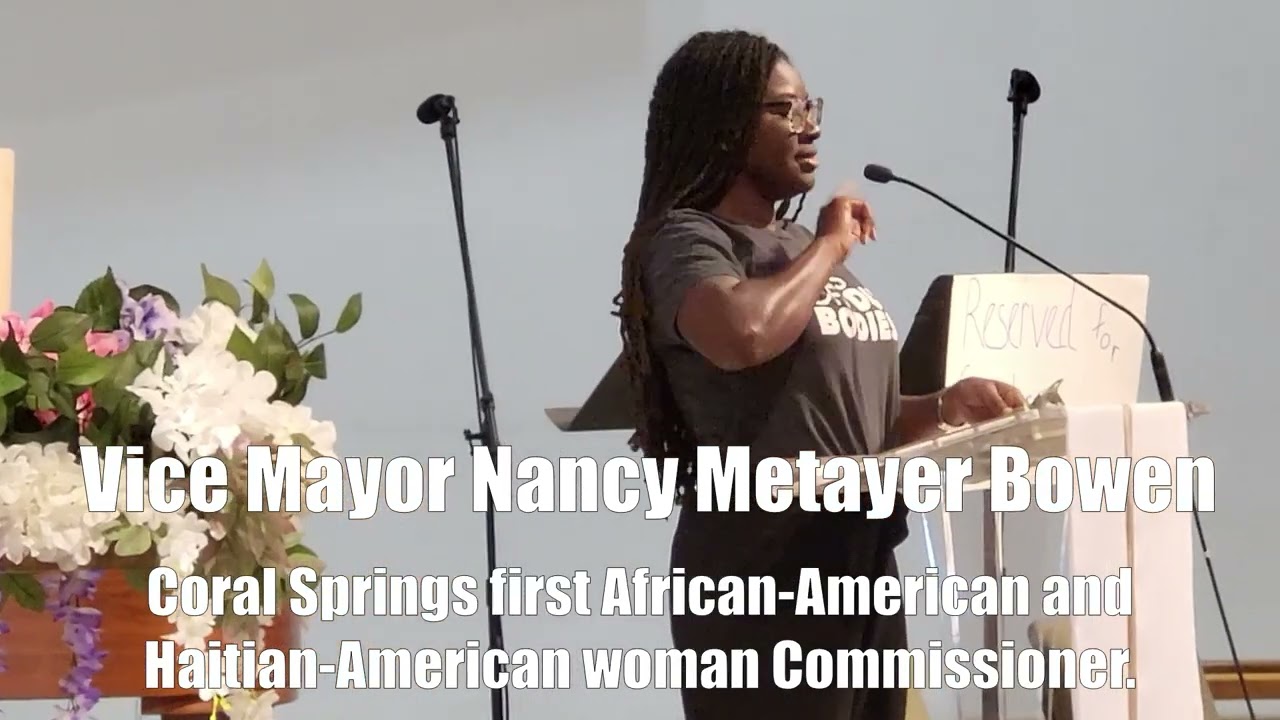 Vice Mayor Nancy Metayer Bowen & Kimmy B At The Peoples Town Hall