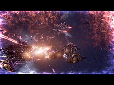 Chaos (Slaanesh Fleet) vs Imperial Navy! Rank 65 - Battlefleet Gothic Armada