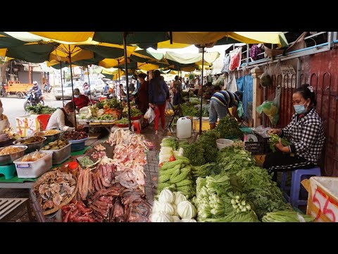 Morning Food Market At New Phsar Century Plaza - Walking Around New Century Plaza Market