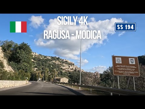 Driving in Italy Sicily from Ragusa to Modica