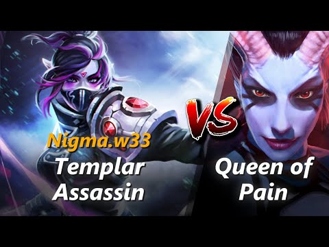 How to Templar Assassin mid vs Queen of Pain (feat. w33) | First 7 minutes