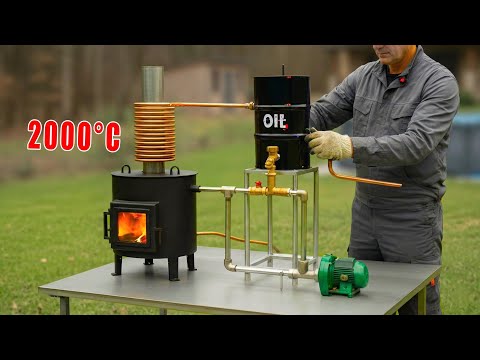 The Ultimate 3-in-1 Waste Oil Stove! Cooks Food, Heats Home and Makes FREE Hot Water 🔥
