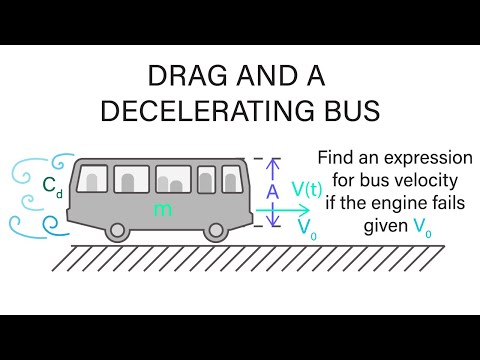 Introductory Fluid Mechanics L21 p4 - Example - Drag and a Decelerating Bus