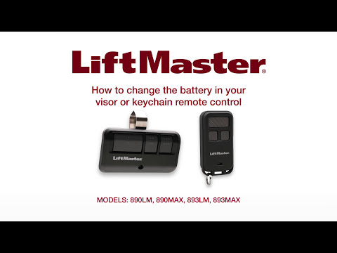 How to change the battery in your visor or keychain remote control (890LM, 893LM, 890MAX, 893MAX)