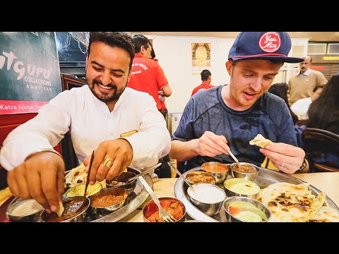 Amritsari PUNJABI THALI + Visiting DURGIANA MANDIR (Silver Temple) in Amritsar, India