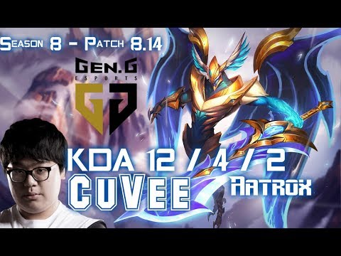 GEN CuVee AATROX vs JARVAN IV Top - Patch 8.14 KR Ranked