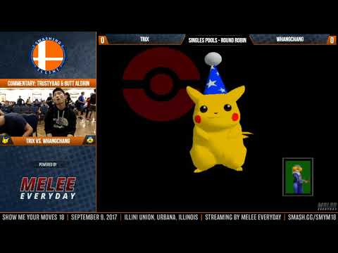 Show Me Your Moves 18 - Trix (Pikachu) vs. WhangChang (Sheik) - SSBM - Singles Pools