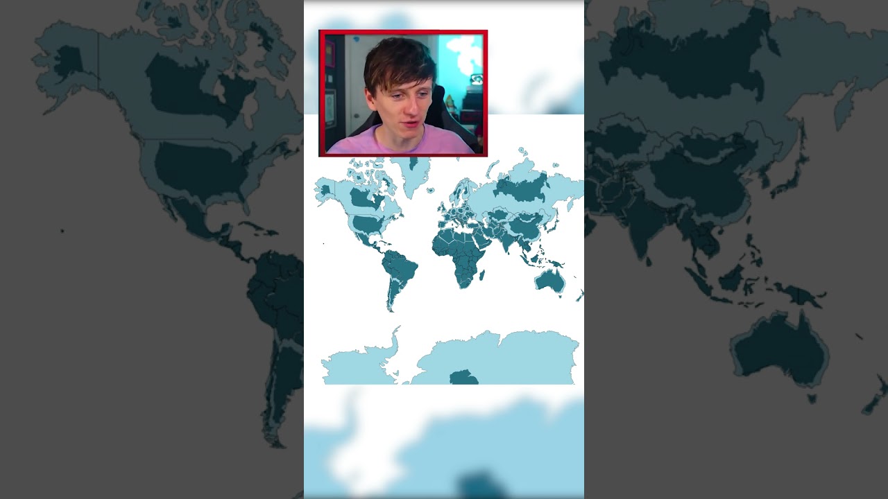 The TRUE SIZE of EACH COUNTRY! (Mercator Map) #shorts