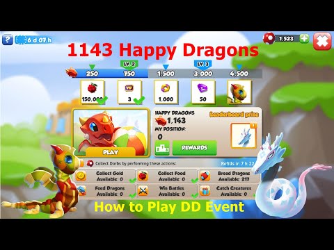 How to play happy dragons event-Dragon Mania legends | 1143 Happy Dragon | Ice Coral Dragon Delight