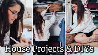 SMALL HOUSE PROJECTS & DIYs | DECLUTTERING & ORGANIZING | CLOSET ORGANIZATION | EASY DIYs