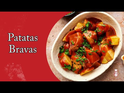 Patatas Bravas - Spanish Fried Potatoes in a Spicy Sauce