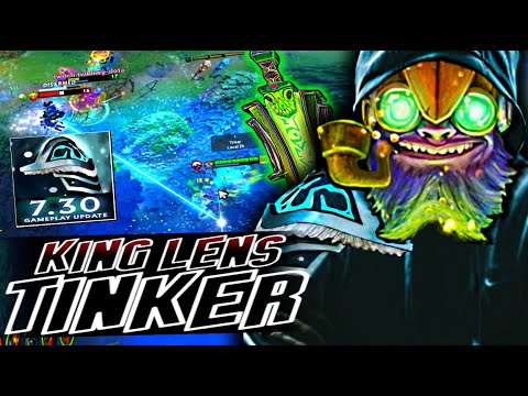 OMG 32 KILLS! 15 YEAR OLD LENS PRO TINKER SPAMMER 11MINUTES RAMPAGE! | DOTA 2 7.30 | TINKER GAMEPLAY