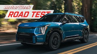 The 2024 Kia EV9 is an ALL-ELECTRIC Telluride | MotorWeek Road Test