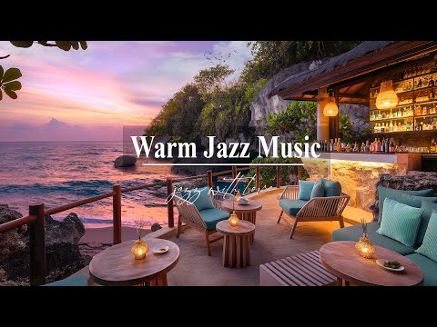 Bar Lounge SeaSide With Ocean Sound - Smooth Piano Jazz Music to Work and Study and Date